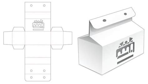 Cake Packaging Box Template Vector Art, Icons, and Graphics for Free ...