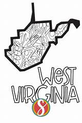 Free West Virginia Coloring Pages — Stevie Doodles sketch template