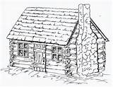 Free Printable Log Cabin Coloring Pages sketch template