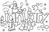 A coloring Page With The Word Holiday Written In It sketch template