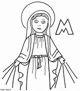 Mary Mother Of Jesus Free Printable coloring Page sketch template