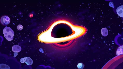 2560x1440 Resolution New Kurzgesagt Black Hole Art Minimalist 1440P Resolution Wallpaper ...