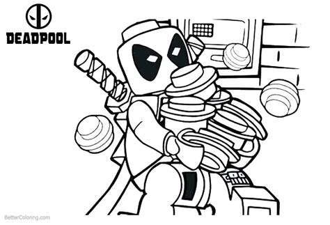 Lego Deadpool Coloring Pages Working - Free Printable Coloring Pages