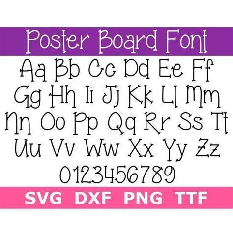 Poster Board Font SVG TTF, Poster Board Letters, School Font, Teacher Font, Instant Download ...