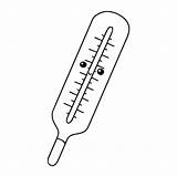 Thermometer Coloring Page sketch template