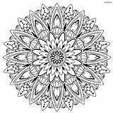 Sunflower Mandala Pages Coloring sketch template