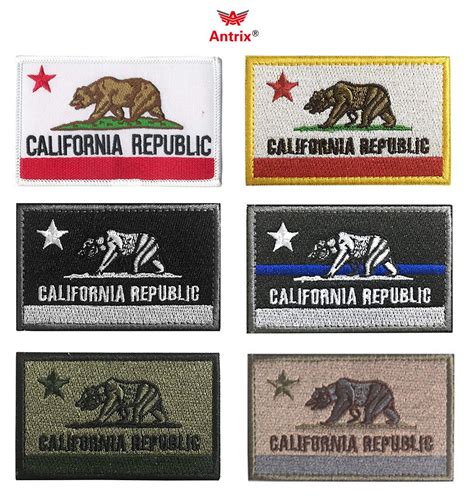 Amazon.com: Antrix Bundle 6 Pieces Tactical US California State Flag ...