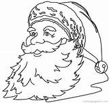 Santa Claus Face Coloring Pages  Coloring Home sketch template