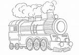 Steam Locomotive For coloring And Free Printing Picture Easy To color sketch template