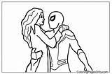 Spider Man And MJ Coloring Pages  Free Printable sketch template