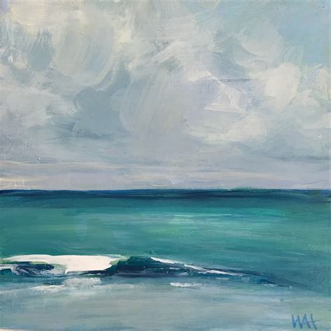 30 Paintings in 30 Days: Day 2 "Gray Sky Green Sea"