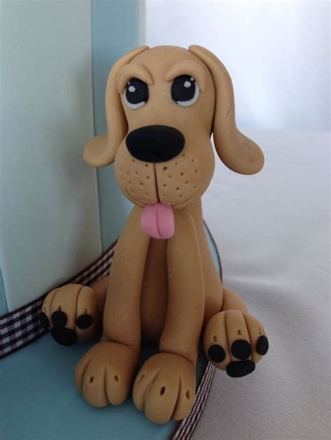 Fondant dog | dog cake | Fondant dog, Dog cakes, Fondant