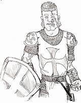 Crusader Coloring Pages sketch template