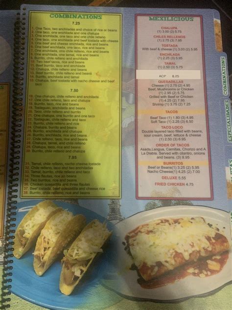 Menu at El Limon Mexican Restaurant, Chesnee