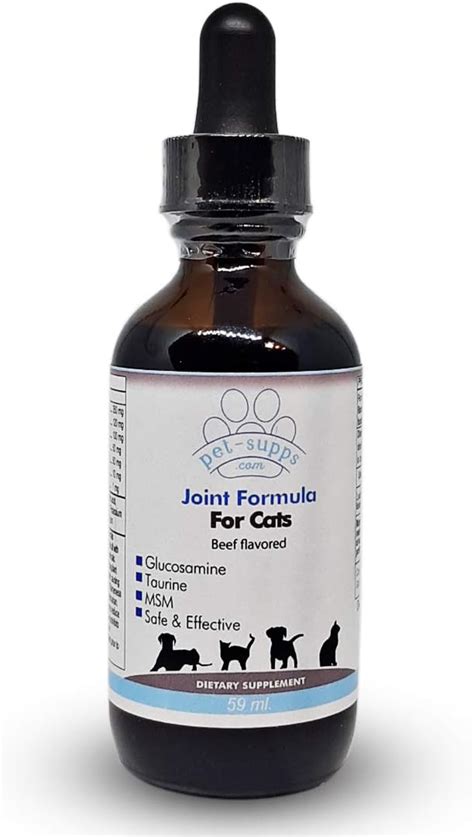 Amazon.com : Liquid Joint Health for Cats - Ideal for Cats, Glucosamine, Opti-MSM, Taurine ...