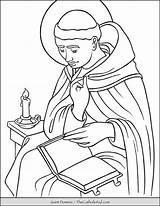 Saint Dominic Coloring Page  Jesus coloring pages Saint sketch template