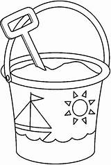 Sand Bucket And Shovel Coloring Page sketch template