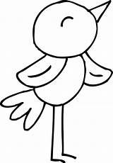 Bird Clip Art Coloring Page Pages sketch template