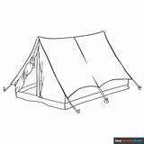 Tent Coloring Page  Easy Drawing Guides sketch template