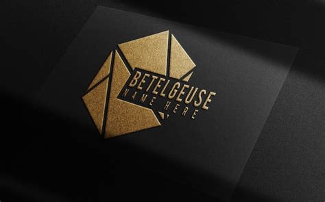 Premium PSD | Luxury single gold embossed business card mockup