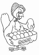 Hen Selling Chicken Egg Coloring Pages  NetArt sketch template