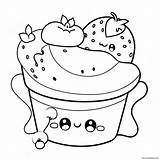 Cute Dessert Coloring Page 22572 17841 sketch template