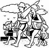 Family Picnic At Beach Coloring Pages  NetArt sketch template