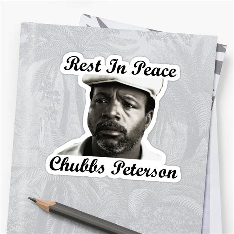 "Rest In Peace Chubbs Peterson Happy Gilmore" Stickers by MimiDezines ...