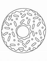 Printable Cute Donut Coloring Page sketch template