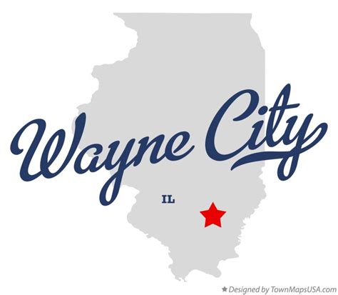 Map of Wayne City, IL, Illinois