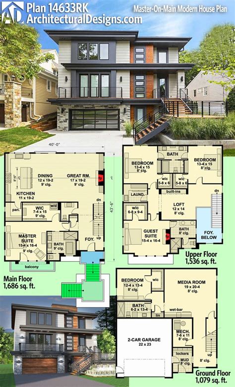 245 best Modern House Plans images on Pinterest