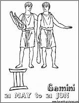 Gemini Coloring Page sketch template