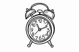 Alarm Clock For Children Coloring Book Or Page Stock Illustration  sketch template