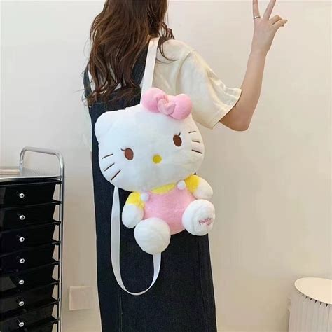 Cartoon Hello Kitty Plush Backpack - KawaiiMerch.com