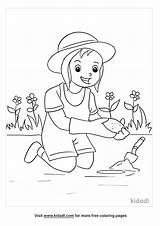 Free Planting A Garden Coloring Page  Printables Kidadl sketch template
