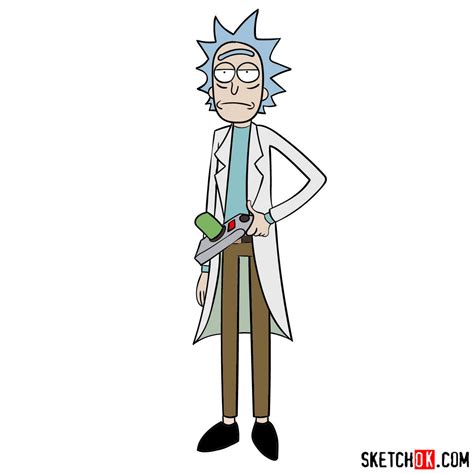 How to draw Rick and Morty characters - SketchOk