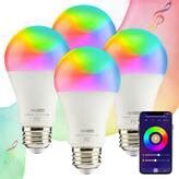 HVSSmart 9 Watt (60 Watt Equivalent), A19 LED Smart, Dimmable Light Bulb, Color Changing Tunable ...