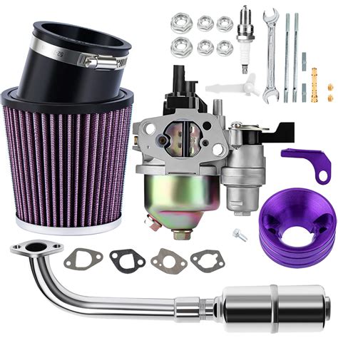 Buy SOFO Carburetor Racing 212cc Performance Kit with Air Filter Exhaust Pipe for 212cc Predator ...