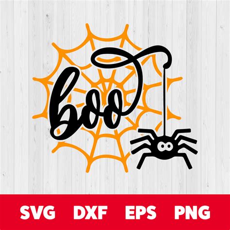 Boo Spider SVG, Halloween spooky spider with net T-shirt SVG cut files