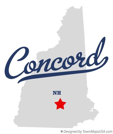 Map of Concord, NH, New Hampshire