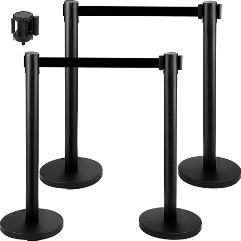 Buy VEVOR Crowd Control Stanchion, Set of 4 Pieces Stanchion Set ...