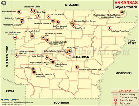 Arkansas Attractions | Places to Visit in Arkansas Map