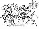 Coloring Pages Pirates Treasure Chest sketch template
