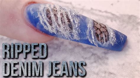 Acrylic Ripped Denim and Fishnets Tutorial - Naio Nails - Manicure ...