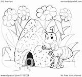Ant Hill Coloring Page sketch template