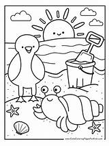 9 Beach Coloring Pages Free Printable PDFs  Cute For Kids sketch template