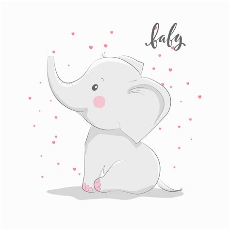 Elephant PNG Baby Girl Elephant SVG Cute Baby Animal Cutting File ...