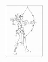 Archery Girl Coloring Pages sketch template
