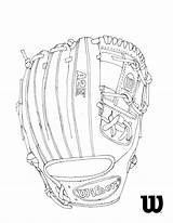 Baseball Glove Coloring Page sketch template