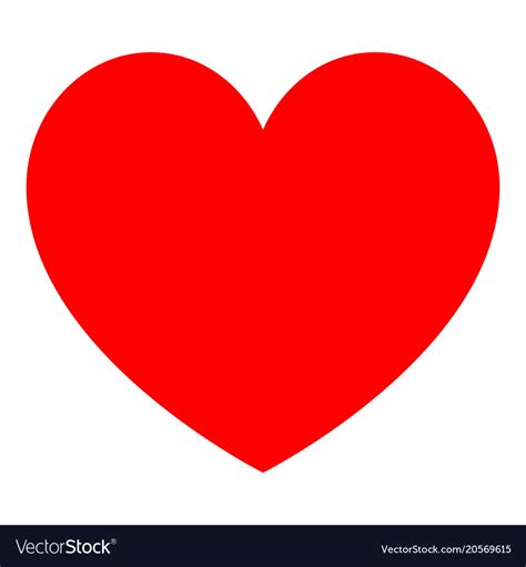 Heart red color Royalty Free Vector Image - VectorStock